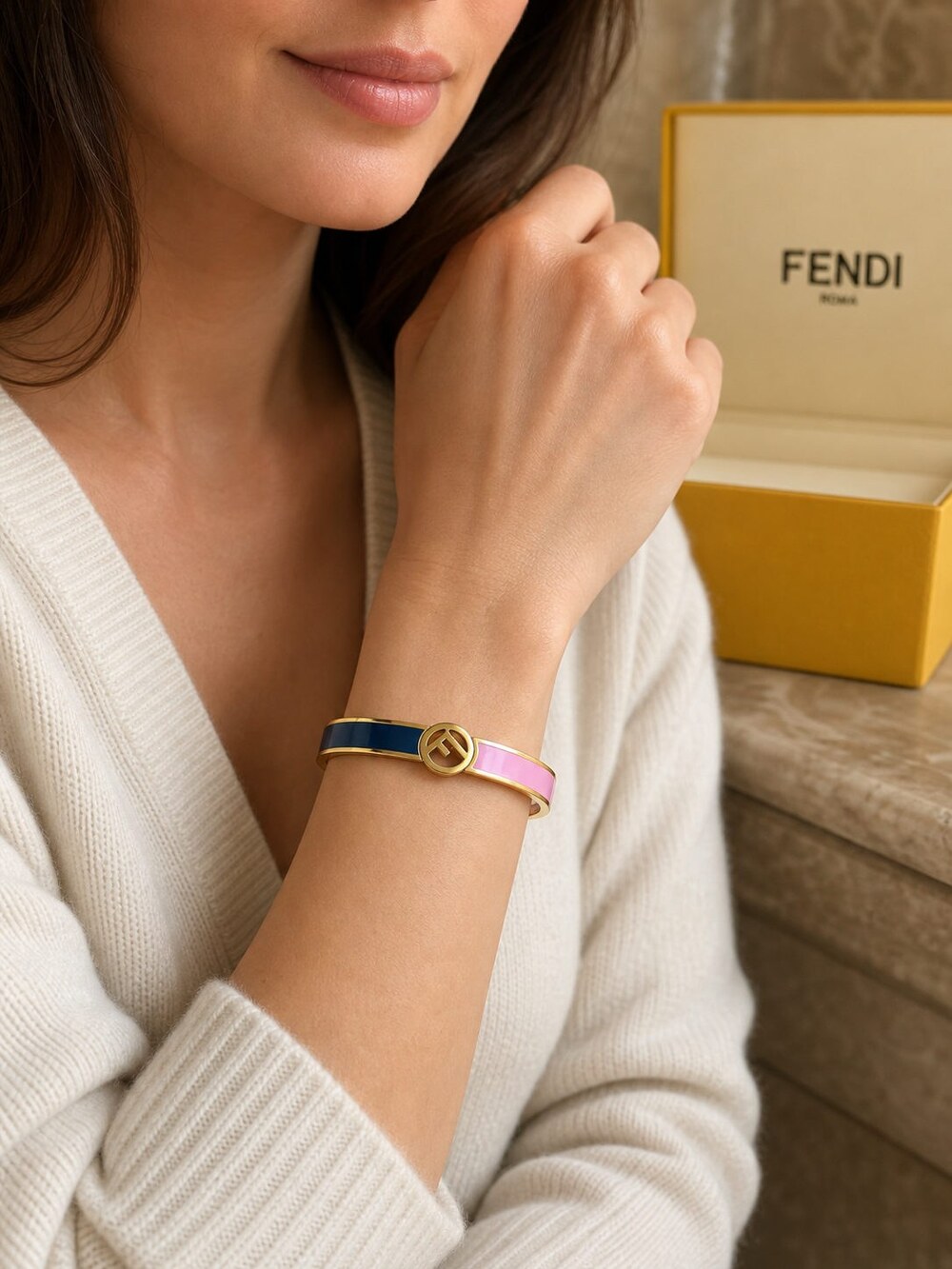 Fendi Modern Designer Bracelet Style 11 | New with Box - Picture 8 of 9
